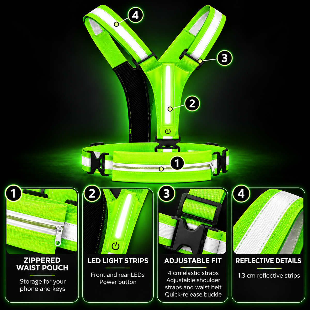 LED Running Vest